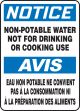 BILINGUAL FRENCH SIGN - POTABLE WATER
