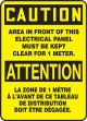 French Bilingual OSHA Safety Sign: Area In Front Of This Electrical Panel Must Me Kept Clear For 1 Meter
