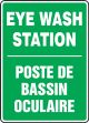 Safety Sign, Legend: EYEWASH STATION (BILINGUAL - FRENCH)