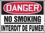 DANGER-NO SMOKING (BILINGUAL FRENCH)