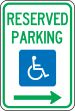RESERVED PARKING ----> (W/GRAPHIC)
