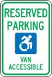 New York Specific Handicapped Parking Sign: Reserved Parking - Van Accessible