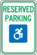 New York Specific Handicapped Parking Sign: Reserved Parking