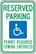 (ARKANSAS) RESERVED PARKING PERMIT REQUIRED TOWING ENFORCED (W/GRAPHIC)