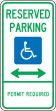 (DELAWARE) RESERVED PARKING PERMIT REQUIRED (W/GRPAHIC) (DOUBLE ARROW)