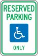 (MICHIGAN) RESERVED PARKING ONLY (W/GRAPHIC)
