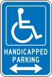 HANDICAPPED PARKING <-------> (W/GRAPHIC)