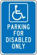 PARKING FOR DISABLED ONLY (W/GRAPHIC)