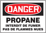 DANGER PROPANE INTERDIT DE FUMER PAS DE FLAMMES NUES 