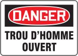 DANGER TROU D'HOMME OUVERT (FRENCH)