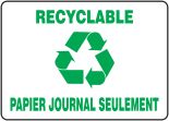RECYCLABLE PAPIER JOURNAL SEULEMENT (FRENCH)