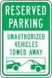 RESERVED PARKING UNAUTHORIZED VEHICLES TOWED AWAY (W/GRAPHIC)