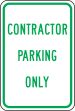 CONTRACTOR PARKING ONLY