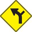 (CURVE LEFT WITH SIDE ROAD RIGHT PICTORIAL) 
