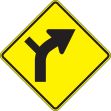 (CURVE RIGHT WITH SIDE ROAD LEFT PICTORIAL)