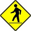 Traffic Sign, Legend: PEDESTRIAN CROSSING SYMBOL