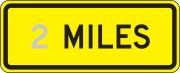 Traffic Sign, Legend: __ MILES