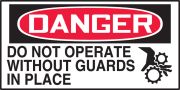 DO NOT OPERATE WITHOUT GUARDS IN PLACE (W/GRAPHIC)