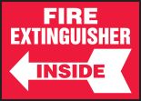 FIRE EXTINGUISHER INSIDE (ARROW LEFT)