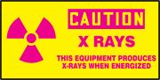 X-RAYS THIS EQUIPMENT PRODUCES X-RAYS WHEN ENERGIZED (W/GRAPHIC)