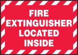 FIRE EXTINGUISHER LOCATED INSIDE