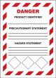 GHS Secondary Container Labels - DANGER