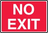 NO EXIT (WHITE ON RED)