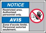 NOTICE RESTRICTED AREA AUTHORIZED PERSONNEL ONLY (W/GRAPHIC)