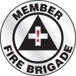 Safety Label, Legend: MEMBER FIRE BRIGADE
