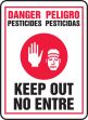 PESTICIDES KEEP OUT (W/GRAPHIC) (BILINGUAL)
