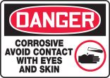 CORROSIVE AVOID CONTACT WITH EYES AND SKIN (W/GRAPHIC)
