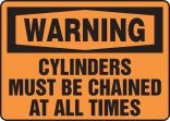 CYLINDERS MUST BE CHAINED AT ALL TIMES