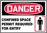 CONFINED SPACE PERMIT REQUIRED FOR ENTRY (W/GRAPHIC)