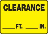 CLEARANCE ___ FT. ___ IN.