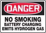 NO SMOKING BATTERY CHARGING EMITS HYDROGEN GAS