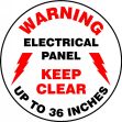 Plant & Facility, Legend: WARNING ELECTRICAL PANEL KEEP CLEAR UP TO 36 INCHES