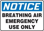 BREATHING AIR EMERGENCY USE ONLY