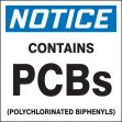 NOTICE CONTAINS PCBs (POLYCHLORINATED BIPHENYLS)