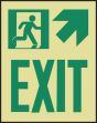 EXIT (W/GRAPHIC) ARROW DIAGONAL UP RIGHT