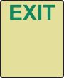 DOOR HANDLE SIGNS WITH MESSAGE EXIT ISOLATED