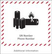Semi-Custom Hazardous Materials DOT Shipping Labels: Lithium (additional note space)