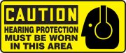 HEARING PROTECTION MUST BE WORN IN THIS AREA (W/GRAPHIC)