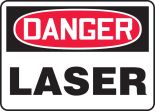 Safety Sign, Header: DANGER, Legend: DANGER LASER