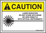 LASER RADIATION DO NOT STARE INTO BEAM OR DIRECTLY WITH OPTICAL INSTRUMENTS CLASS 3A LASER (W/GRAPHIC)