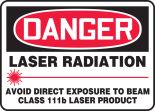 LASER RADIATION AVOID DIRECT EXPOSURE TO BEAM CLASS 111b LASER PRODUCT (W/GRAPHIC)