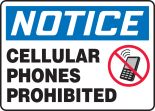 CELLULAR PHONES PROHIBITED (W/GRAPHIC)