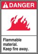 FLAMMABLE MATERIAL KEEP FIRE AWAY (W/GRAPHIC)