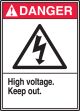 HIGH VOLTAGE KEEP OUT (W/GRAPHIC)