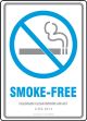 Safety Sign, Legend: SMOKE-FREE COLORADO CLEAN INDOOR ACT ... W/GRAPHIC