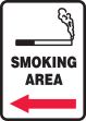 SMOKING AREA (W/GRAPHIC) (ARROW LEFT)